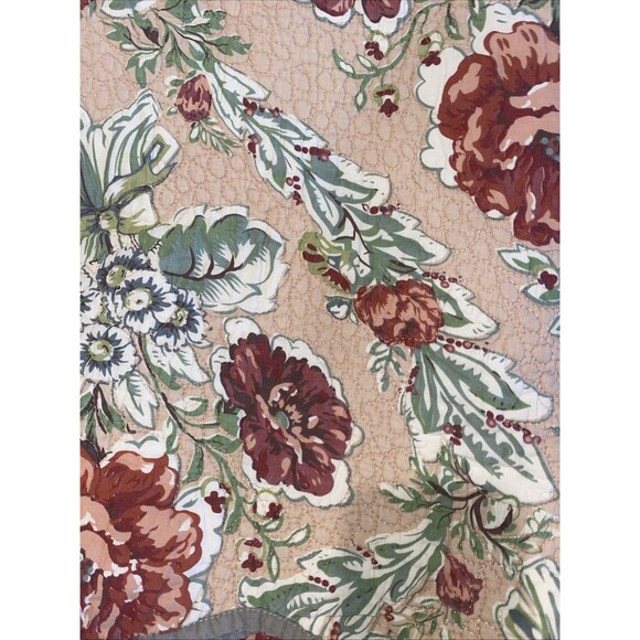 ANTIQUE ROSE Full Queen 3pc QUILT SET CHIC SHABBY VINTAGE COTTAGE Country - Picture 3 of 5